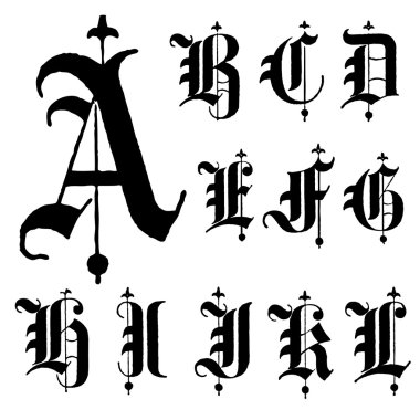 Vector Letters A-L
