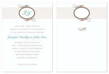 Vector Ornate Wedding Frame Set clipart