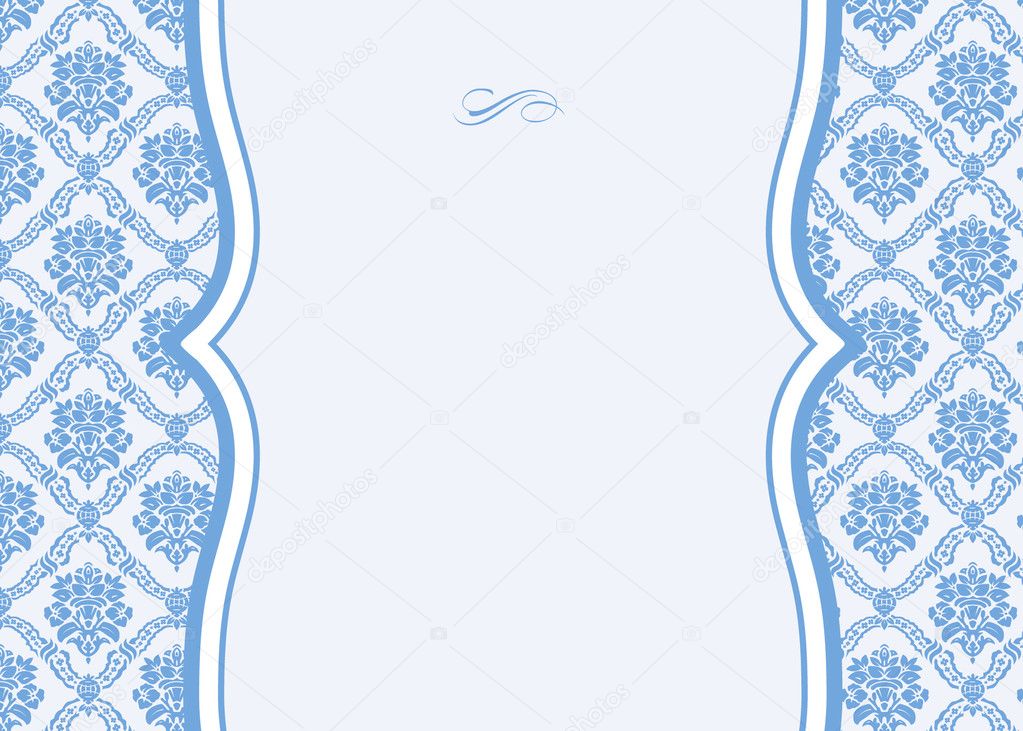 Vector Blue Ornate Frame Stock Vector Image by ©createfirst 4597757