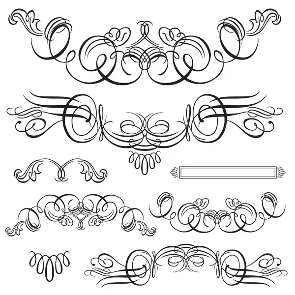 Vector Swirl Ornament Set — Stock Vector