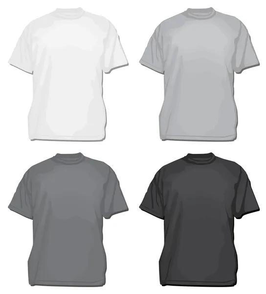 Ensemble Tee Shirts Vectoriels Modèles Shirts — Image vectorielle