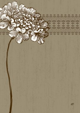 Vector Distressed Floral Background clipart