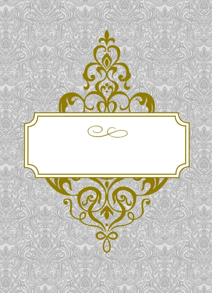 Vector ornamento de oro y patrón — Vector de stock