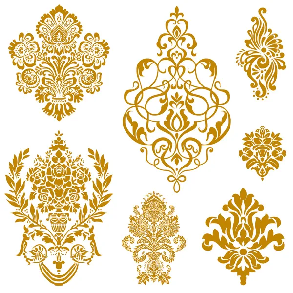 Conjunto Ornamentos Vetoriais Ornamentados Perfeito Para Convites Anúncios — Vetor de Stock