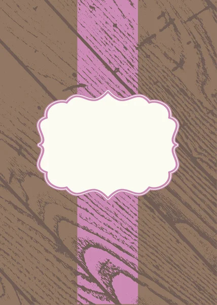 Vector Pink Wood Themed Frame
