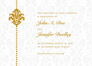 Vector gold ornate frame and ornament. Easy to edit. Perfect for invitations or announcements. clipart