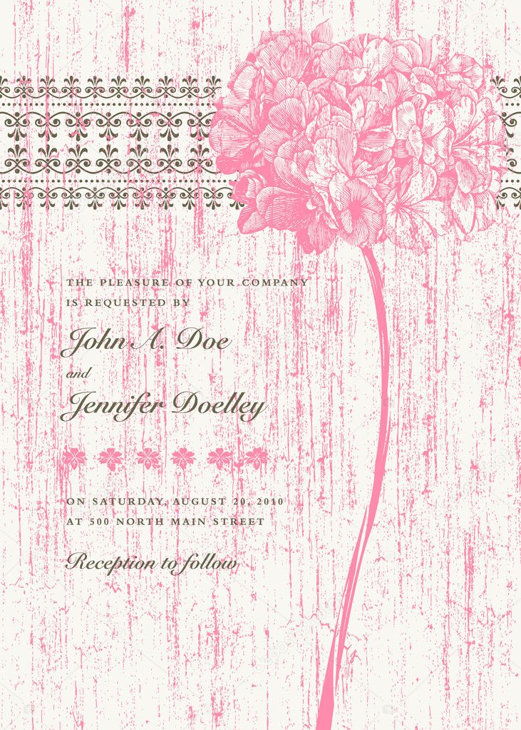 Vector Distressed Wedding Bouquet Background