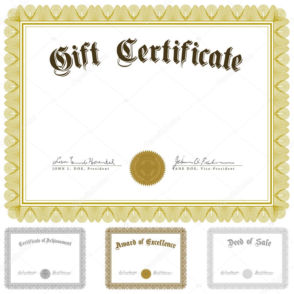 Vector Certificate and Awards Frame Set