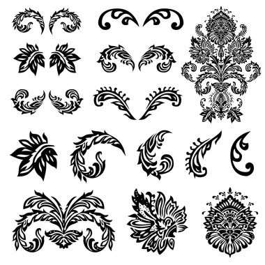 Vector Victorian Ornament Set clipart