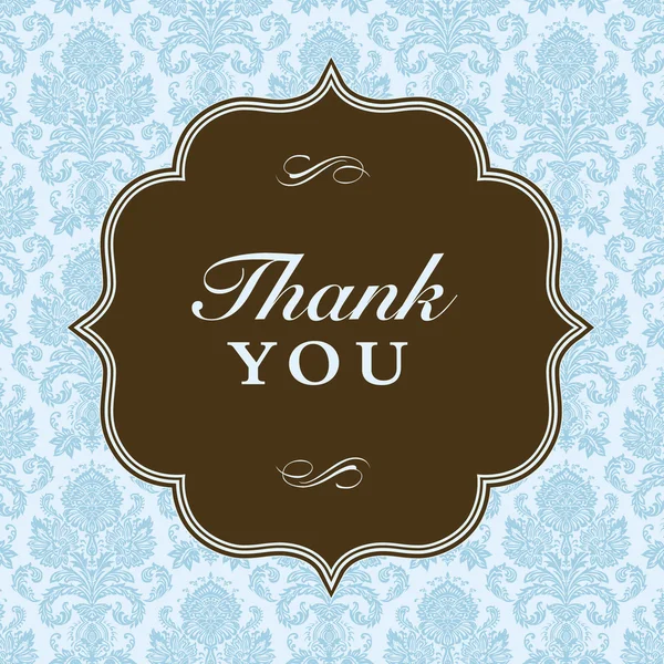 Vector Square Thank You Frame and Background — Stock Vector