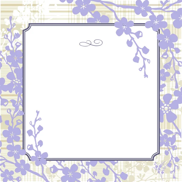 Vector Lilac Background and Frame — Stock Vector