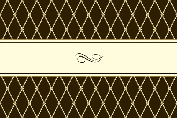 Vector Brown Plaid Pattern and Frame — Stockvector
