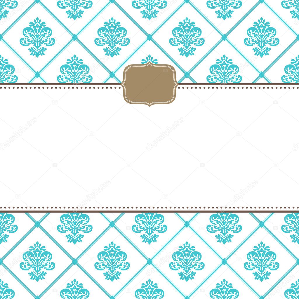 Vector Small Frame and Ornate Pattern