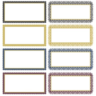 Vector Filigree Frame Set clipart