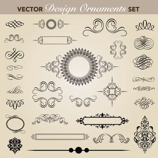 Набор векторных орнаментов — стоковый вектор