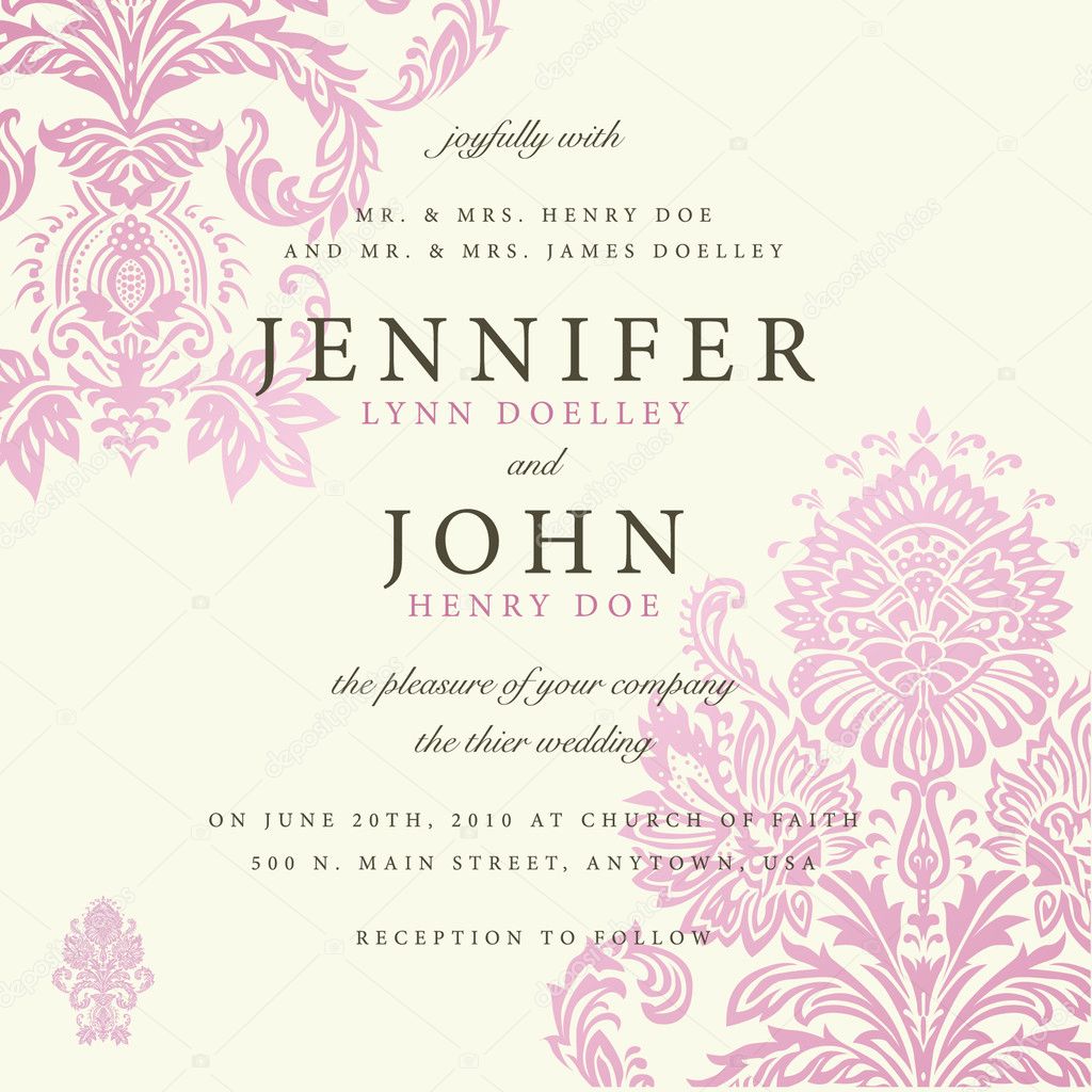Vector Pink Faded Floral Background
