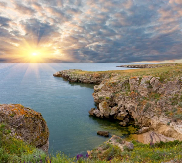 stock image Evening scene on sea