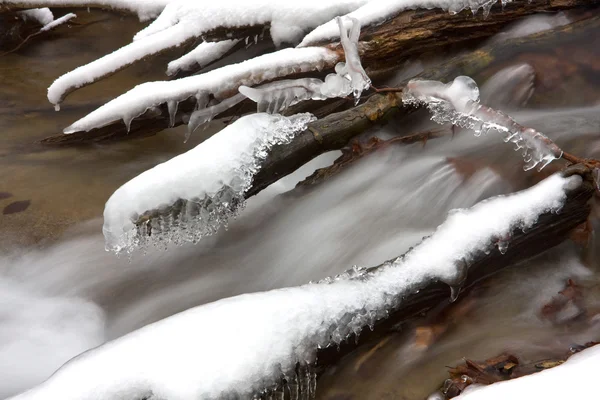 Река в зимнее время — стоковое фото