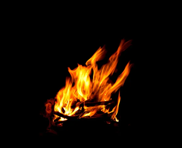 Płomień w nocy — Zdjęcie stockowe