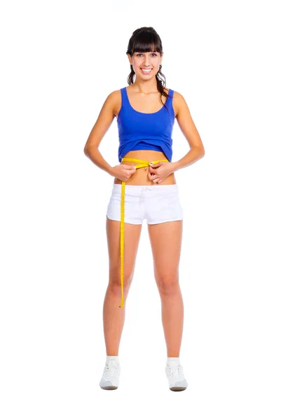 腰を測定する女 — ストック写真