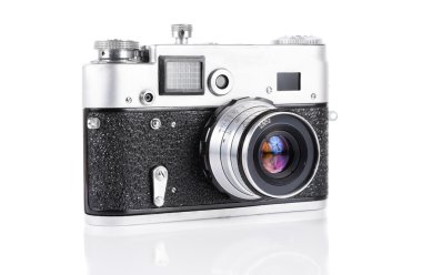 Old 35 mm rangefinder camera clipart