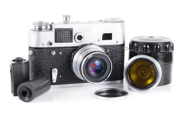 Old 35 mm rangefinder camera — Stock Photo, Image
