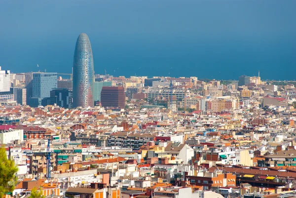 Luchtfoto Van Agbar Toren Barcelona Spanje — Stockfoto