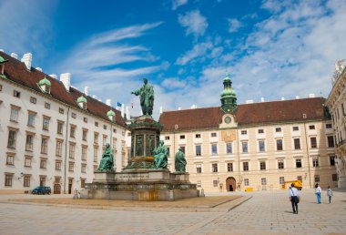 Monument in the patio of Hofburg Imperial palace, Vienna clipart