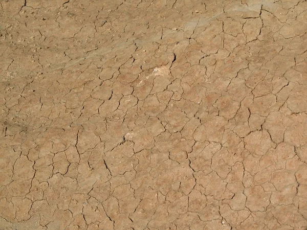 Cracked Asciugare Terra Marrone Consistenza Reale — Foto Stock