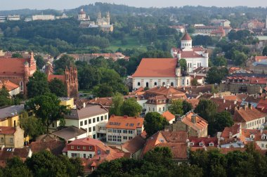View of Vilnius old town, Lithuania clipart