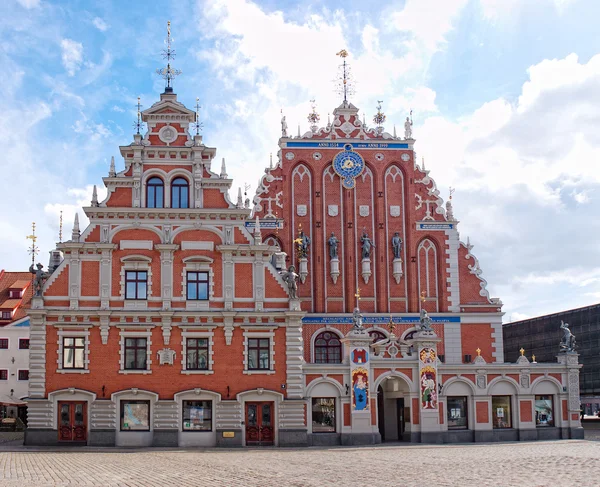 House of the Blackheads, Riga, Letónia . Fotos De Bancos De Imagens Sem Royalties