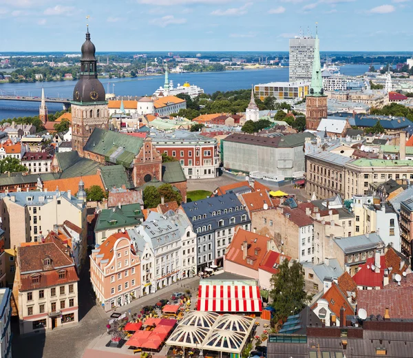 Veduta della vecchia Riga, Lettonia Immagini Stock Royalty Free