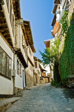 Street in Veliko Tarnovo, medieval town in Bulgaria clipart