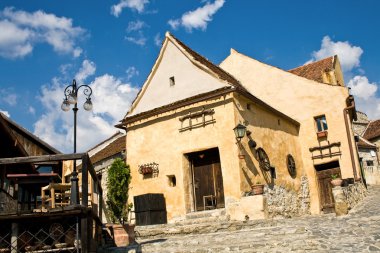 Görünüm Ortaçağ Town bölgesinde brasov, Romanya