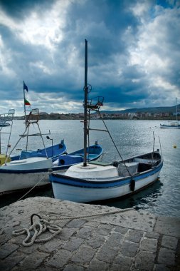 Boats in Tsarevo harbour, Bulgaria