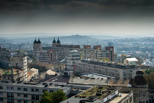 Panorámás Kilátást Nyújtó Est Európai Város Iasi Románia — Stock Fotó