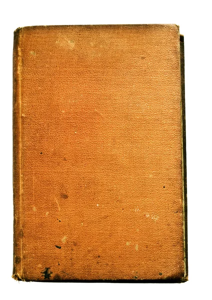 Oude Versleten Boek Geïsoleerd Wit — Stockfoto