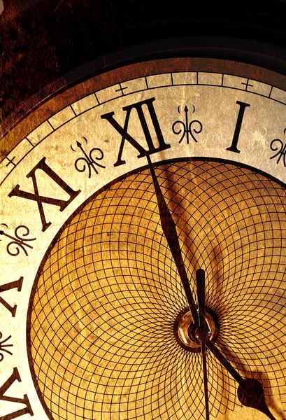 Visage Horloge Très Vieux — Photo