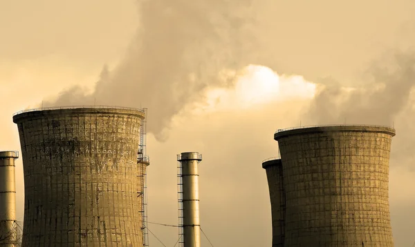 Cooling Towers Electricity Generating Station — Stock Photo, Image
