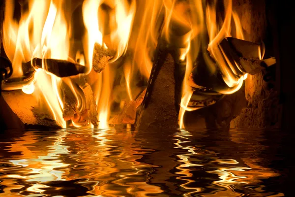 Fuego y agua —  Fotos de Stock