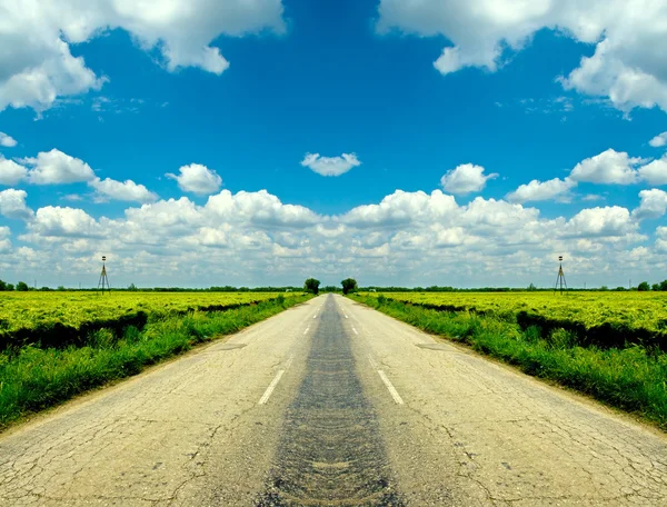 Country Road Stretching Out Horizon — Stock Photo, Image