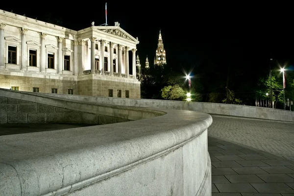 关于奥地利议会、 维也纳建筑细节 — 图库照片