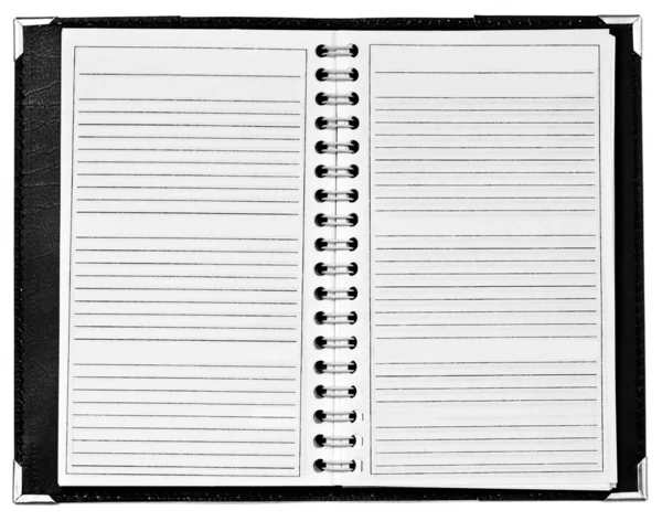 Κενό Ανοίξτε Σημειωματάριο Την Σπείρα Στην Μέση — Φωτογραφία Αρχείου