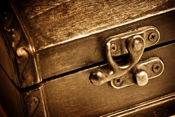 Primo Piano Sul Cassettone Vintage Legno — Foto Stock