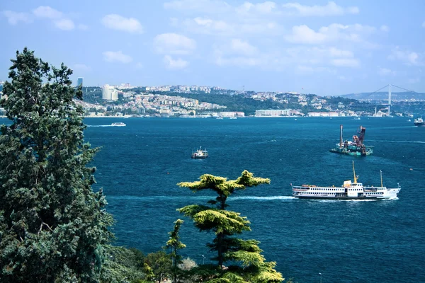 Fantástica Vista Desde Estrecho Del Bósforo Estambul Turquía —  Fotos de Stock