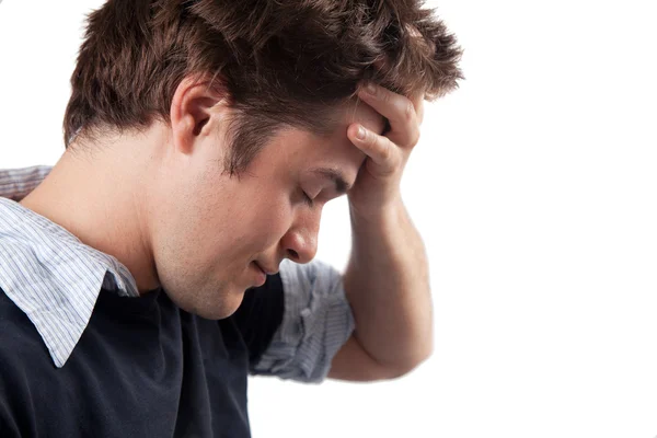 Ung man lider av stress och depression — Stockfoto