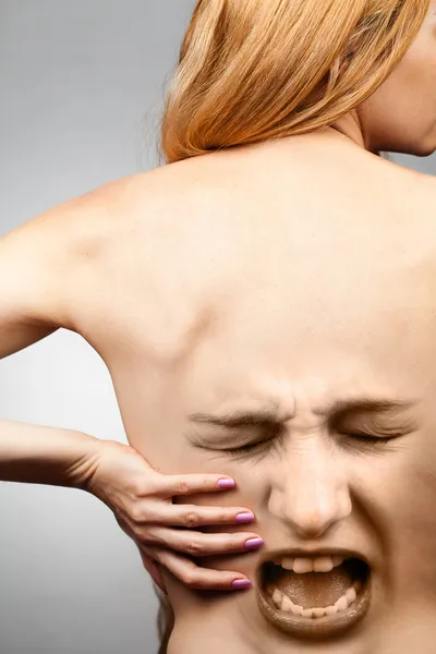 Pojęcie bólu pleców — Zdjęcie stockowe