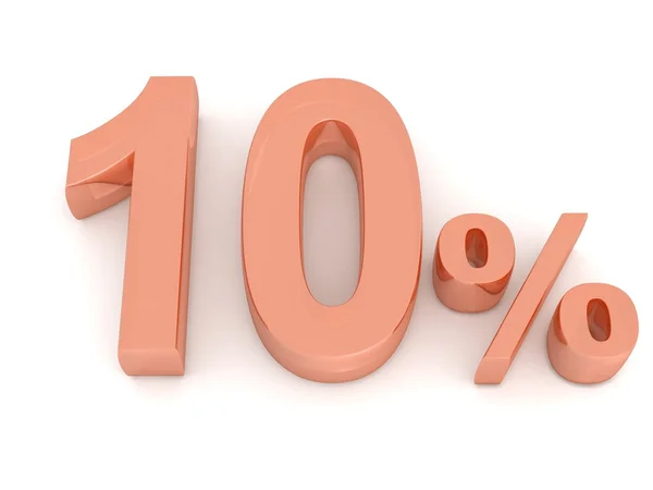 Dez por cento — Fotografia de Stock