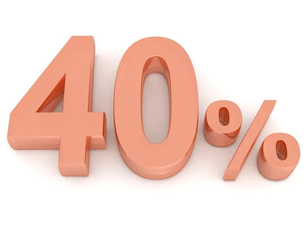Forty percent — Stock Photo, Image