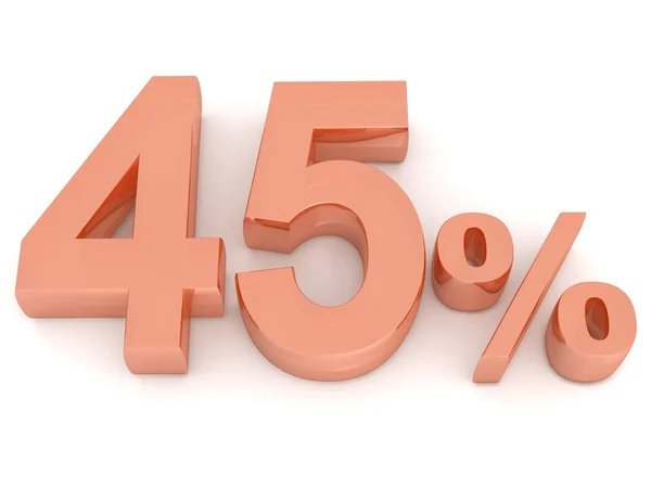 45 por cento — Fotografia de Stock